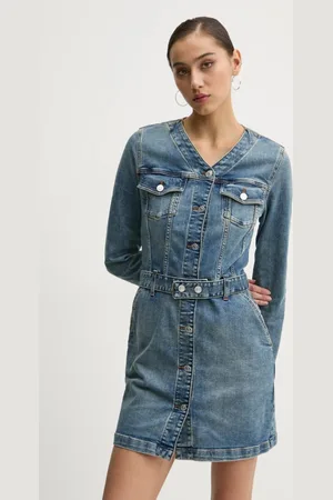 Tommy Hilfiger Džínové šaty barva, mini, DW0DW19854