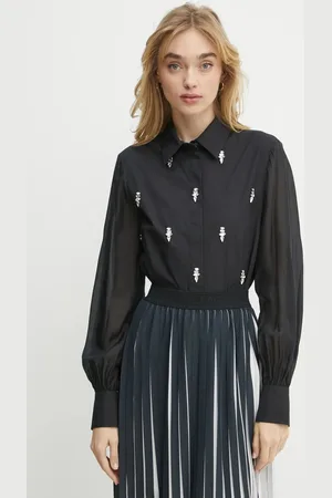 Karl Lagerfeld Košile dámská, barva, regular, s klasickým límcem, A1W11014