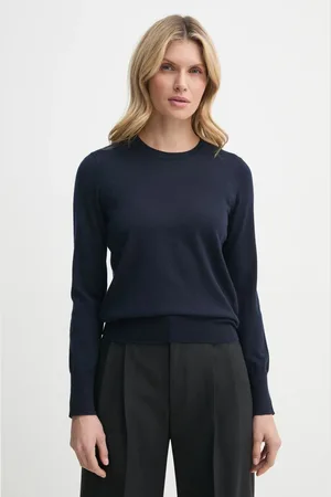 Filippa K Vlněný svetr tmavomodrá barva, lehký, 28920