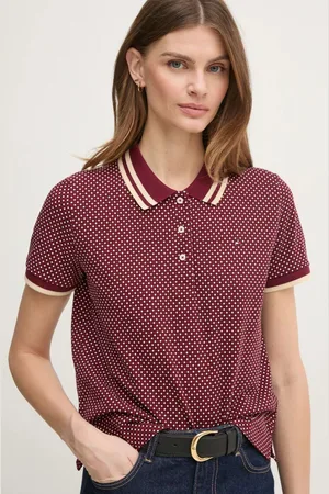 Tommy Hilfiger Polo tričko červená barva, WW0WW43928