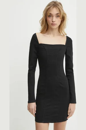 Guess Džínové šaty MOLLY barva, mini, W5RK84 D4PZ0