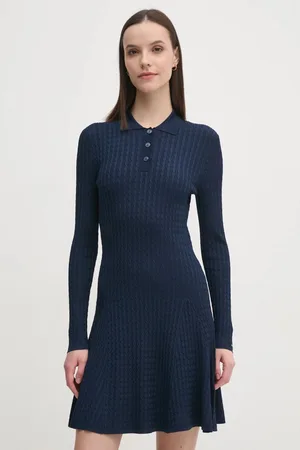 Tommy Hilfiger Šaty tmavomodrá barva, mini, WW0WW44977