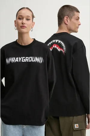 Sprayground Bavlněné tričko s dlouhým rukávem barva, s potiskem, SP624
