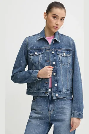 Tommy Hilfiger Džínová bunda dámská, barva, přechodná, DW0DW19781