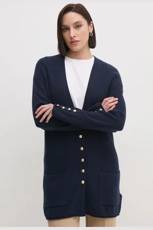 Tommy Hilfiger Vlněný svetr tmavomodrá barva, WW0WW43962