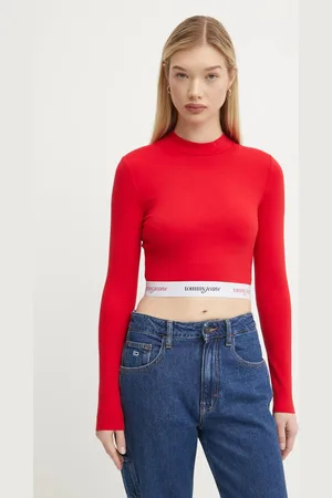 Tommy Hilfiger Tričko s dlouhým rukávem barva, s pologolfem, DW0DW19510