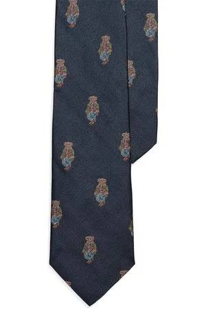 Ralph Lauren Hedvábná kravata tmavomodrá barva, 712958209