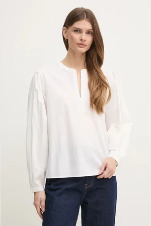 Tommy Hilfiger Bavlněná halenka dámská, barva, hladká, WW0WW44059