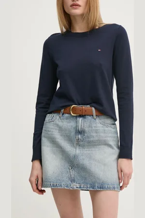 Tommy Hilfiger Džínová sukně barva, mini, áčková, WW0WW44334