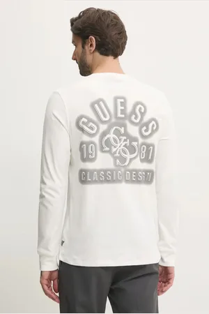 Guess Bavlněné tričko s dlouhým rukávem barva, s potiskem, M5RI40 KBZV1