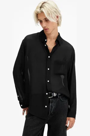 AllSaints Košile ANDO pánská, barva, relaxed, s klasickým límcem, M037SC