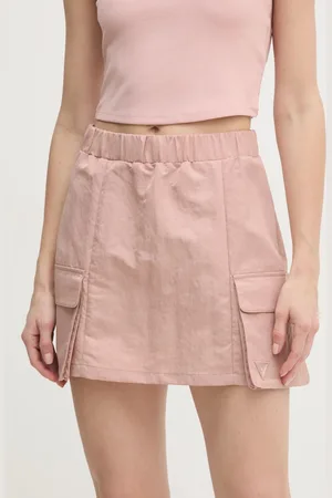 Guess Sukně SYLVIE barva, mini, áčková, V5RD07 WGYB0
