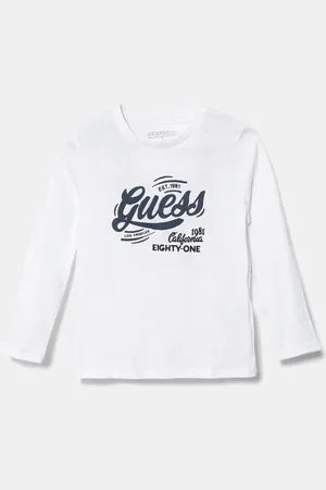 Guess Dětské bavlněné tričko s dlouhým rukávem barva, s potiskem, N5RI17 K8HM4