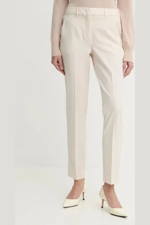 MARELLA Kalhoty s příměsí vlny barva, střih chinos, high waist, 2423136052200
