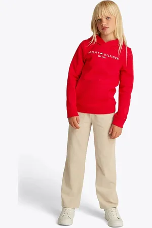 Tommy Hilfiger Dětská bavlněná mikina barva, s kapucí, s aplikací, KS0KS00205