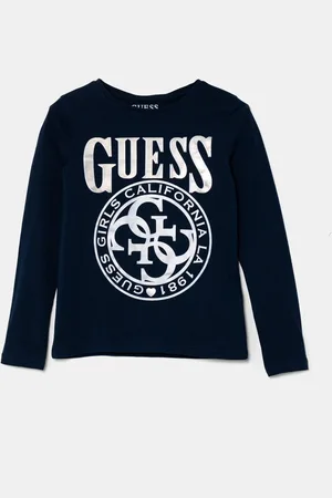 Guess Dětské tričko s dlouhým rukávem tmavomodrá barva, J5RI21 K6YW4