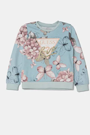 Guess Dětská bavlněná mikina barva, vzorovaná, K5RQ01 KA6R4