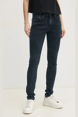 Pepe Jeans Džíny SKINNY JEANS MW REGENT dámské, tmavomodrá barva, PL204728ED9