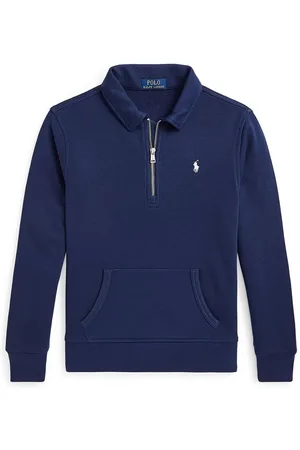 Ralph Lauren Dětská mikina tmavomodrá barva, hladká, 323958157002
