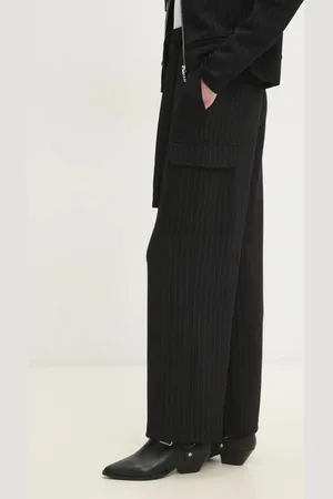 DKNY Kalhoty dámské, barva, široké, high waist, P4KF6ZNA