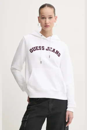 Guess Bavlněná mikina dámská, barva, s kapucí, s aplikací, W5RQ17 K68I4