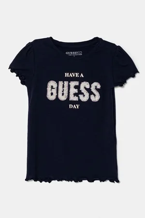 Guess Dětské tričko tmavomodrá barva, K5RI28 K6YW4