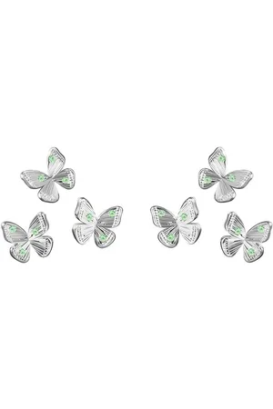 LILOU Postříbřené náušnice Papillon 235/7/KOL/NO1/3/SR
