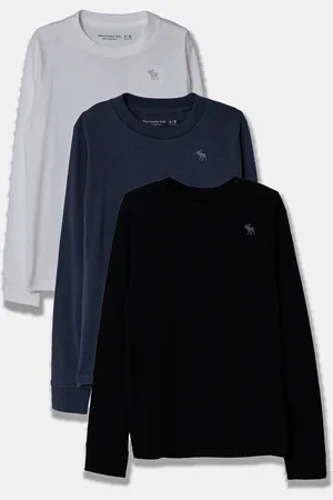 Abercrombie & Fitch Dětské tričko s dlouhým rukávem 3-pack více barev, KI224-3108