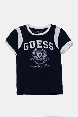 Guess Dětské tričko tmavomodrá barva, J5RI31 K6YW4