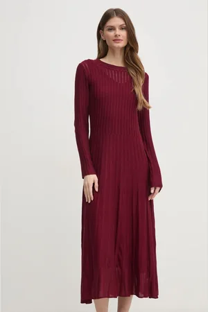 PEDRO DEL HIERRO Šaty vínová barva, maxi, 6198628