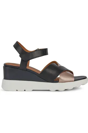Geox Kožené sandály D SPHERICA EC6 C barva, D45G0C 043CF C0067