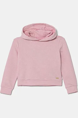 Guess Dětská mikina barva, s kapucí, vzorovaná, J5RQ22 KCHR2