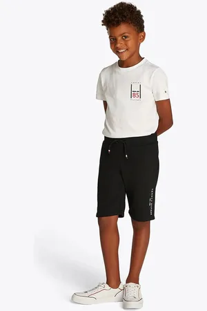 Tommy Hilfiger Dětské bavlněné šortky tmavomodrá barva, KB0KB09667