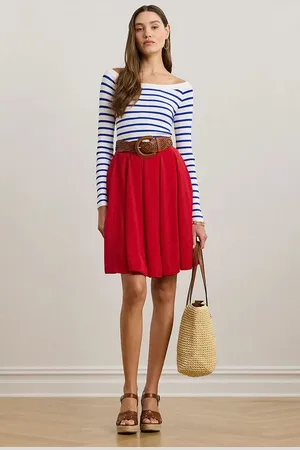 Ralph Lauren Sukně barva, midi, áčková, 200957180