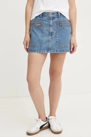 Abercrombie & Fitch Džínová sukně barva, mini, KI143-4346