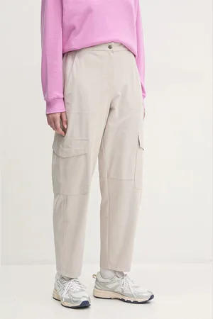 DKNY Kalhoty dámské, barva, kapsáče, high waist, DP5P3500