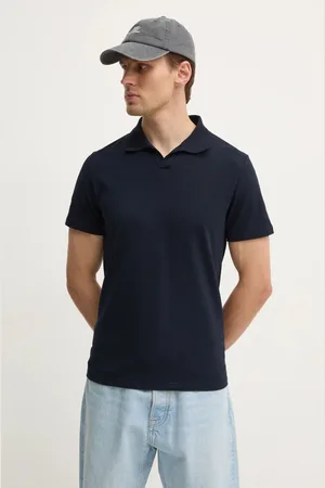 Filippa K Polo tričko tmavomodrá barva, 28909