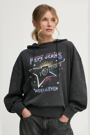 Pepe Jeans Mikina LILIAN dámská, barva, s kapucí, s potiskem, PL581469