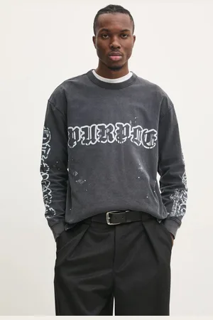 Purple Brand Bavlněné tričko s dlouhým rukávem TEXTURED JERSEY LS TEE barva, s potiskem, P204-JWGW125