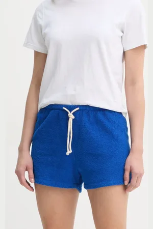 American Vintage Bavlněné šortky barva, hladké, high waist, BOBY09AE25