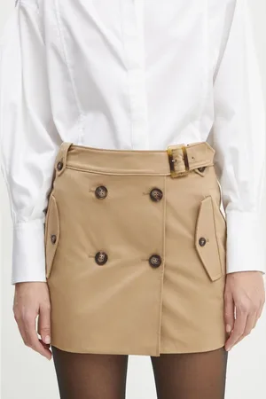 Bardot Bavlněná sukně barva, mini, pouzdrová, 59631SB