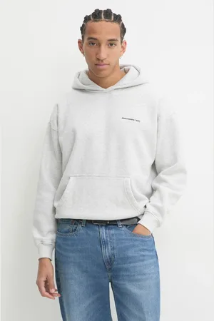 Abercrombie & Fitch Mikina pánská, barva, s kapucí, melanžová, KI122-4366