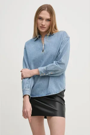 Pepe Jeans Džínová blůza NOVA dámská, barva, hladká, PL304985