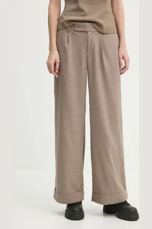Hollister Kalhoty dámské, barva, široké, medium waist, KI356-4207