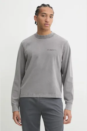 Abercrombie & Fitch Bavlněné tričko s dlouhým rukávem barva, KI123-4080