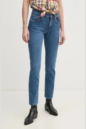 Pepe Jeans Džíny SLIM JEANS MW GRACE dámské, tmavomodrá barva, PL204589EE3
