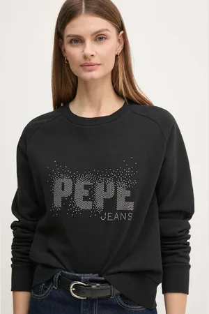 Pepe Jeans Mikina LUNA dámská, barva, s aplikací, PL581466