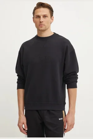 HUGO BOSS Bavlněná mikina pánská, barva, s aplikací, 50535846