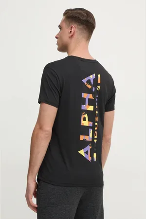 Alpha Industries Bavlněné tričko barva, s potiskem, 128507CP