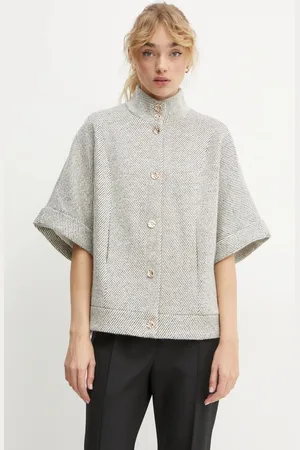 Bruuns Bazaar Bunda s příměsí vlny barva, přechodná, oversize, BBW4198